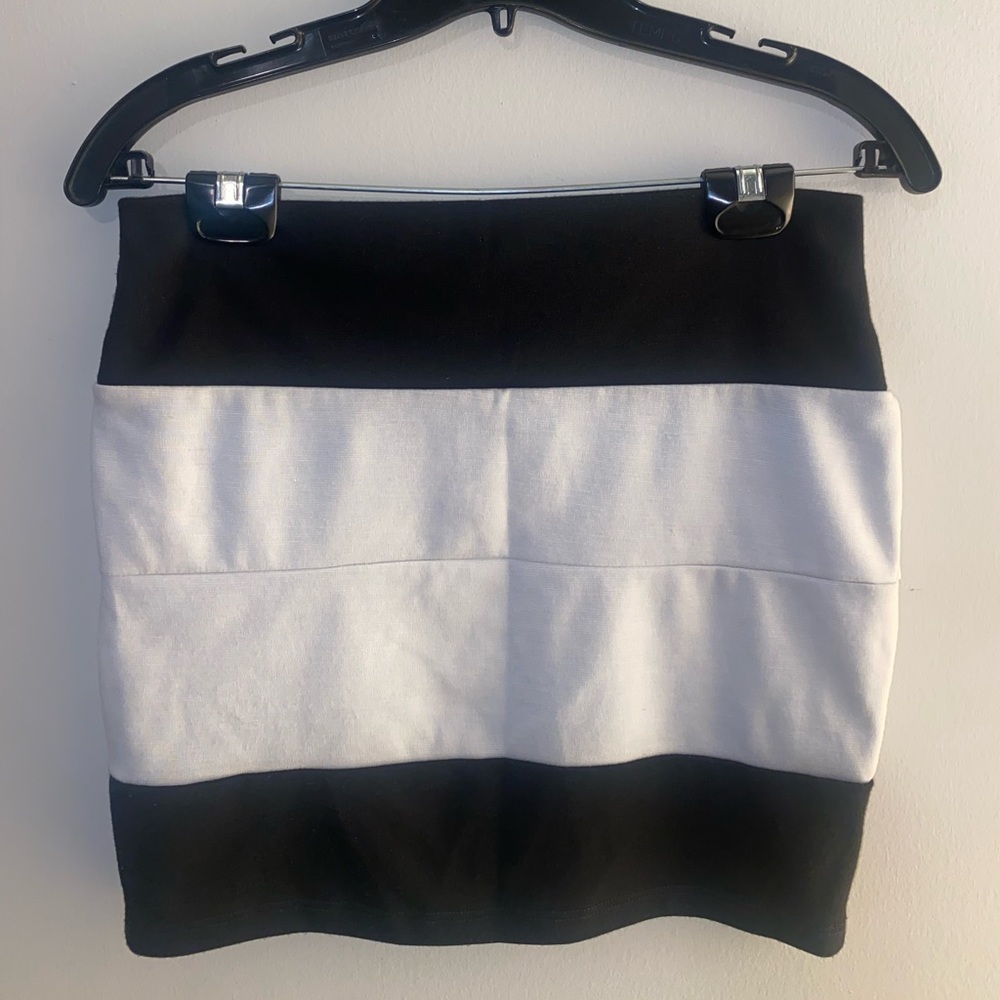 Black and White Mini Skirt